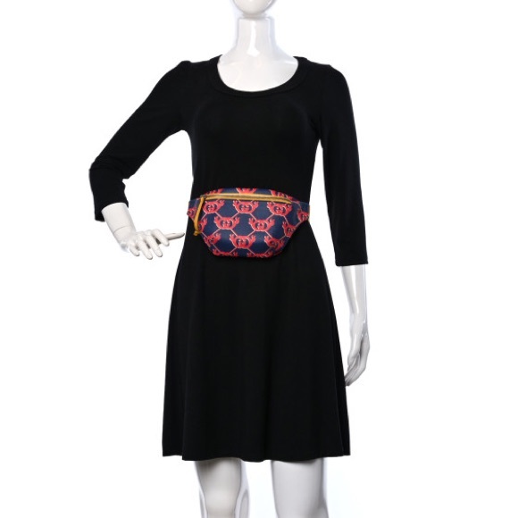 Gucci Coated Canvas Interlocking G Snail Childrens Belt Bag Blue - Picture 2 of 6